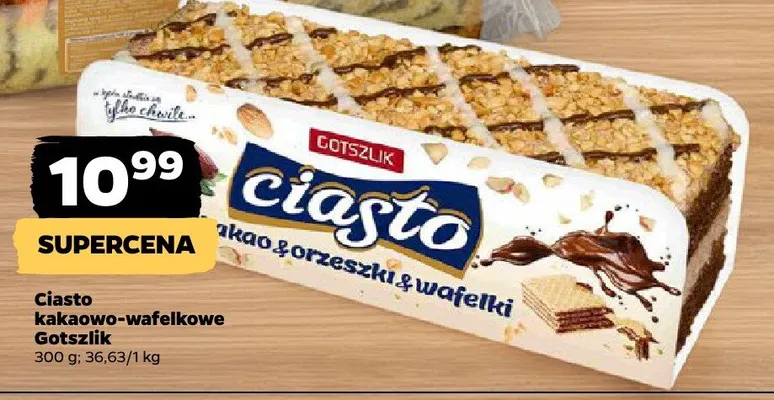 Ciasto kakaowo-wafelkowe promocja w Netto