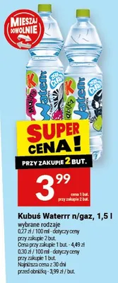 Kubuś waterrr n/gaz promocja w Twój Market