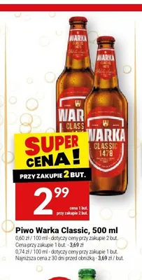 Piwo Warka Classic promocja w Twój Market