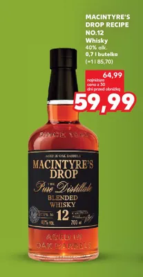 Whisky Macintyre's Drop Recipe No.12 promocja w Kaufland