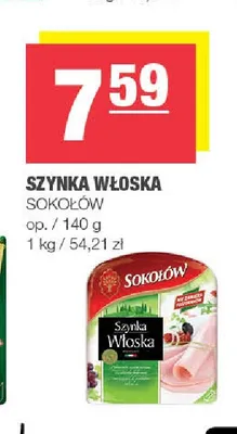 Szynka włoska Sokołów promocja w SPAR