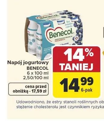 Napój jogurtowy Benecol 6-pak 100ml promocja w Carrefour