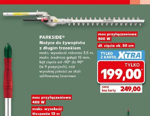 Nożyce do żywopłotu z długim trzonkiem Parkside promocja w Kaufland