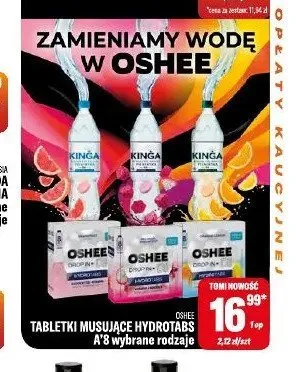 Tabletki musujące Hydrotabs Oshee promocja w Tomi Markt