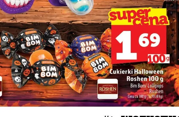 Cukierki Halloween Roshen Lollipops promocja w TOPAZ