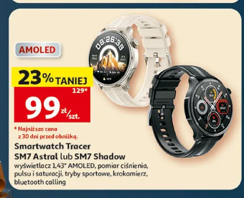Smartwatch Tracer SM7 Astral promocja w Auchan