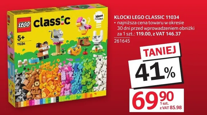 Klocki Lego Classic 11034 promocja w Selgros