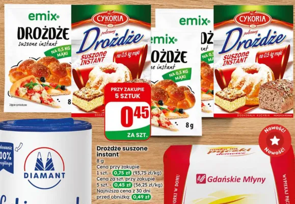 Mąka na pączki domowe Gdańskie Młyny promocja w Dino