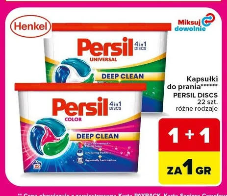 Kapsułki do prania Persil Discs Universal promocja w Carrefour