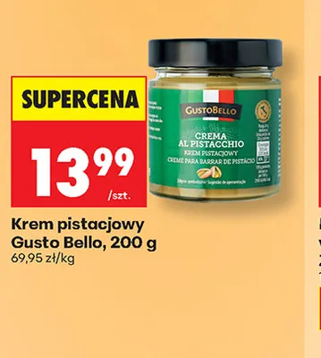 Krem pistacjowy Gusto Bello promocja w Biedronka