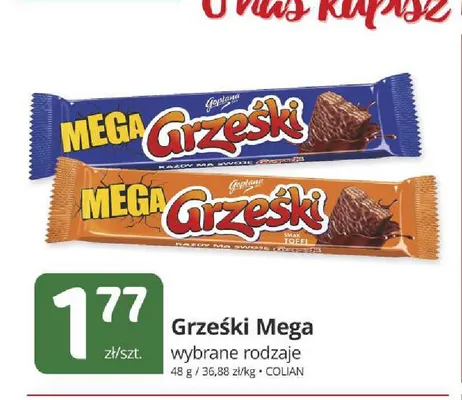 Wafel w czekoladzie Grześki Mega o smaku toffi promocja w Marketvita