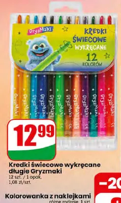 Kredki świecowe wykręcane długie Gryzmaki promocja w Dino