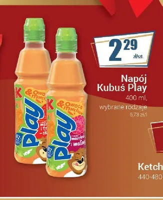 Napój Kubuś Play Marchew Truskawka promocja w Premium Nasz Sklep