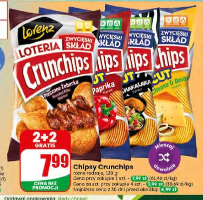 Chipsy Crunchips Pieczone Żeberka promocja w Dino