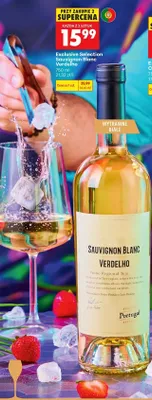 Wino białe wytrawne Exclusive Selection Sauvignon Blanc Verdelho promocja w Biedronka