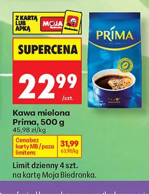 Kawa mielona Prima promocja w Biedronka