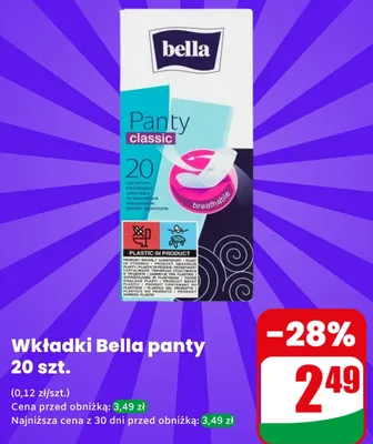 Wkładki Bella Panty promocja w Dino