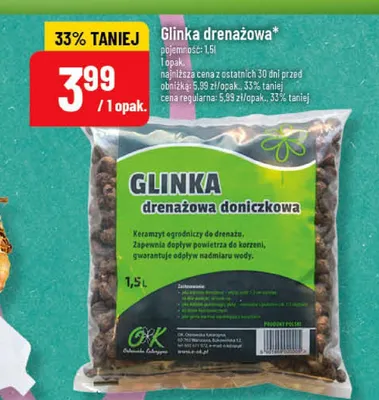 Glinka drenażowa promocja w POLOmarket