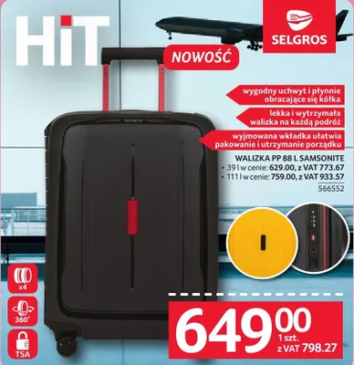 Walizka PP 88 L Samsonite promocja w Selgros