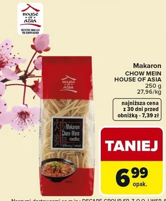 Makaron Chow Mein House of Asia promocja w Carrefour