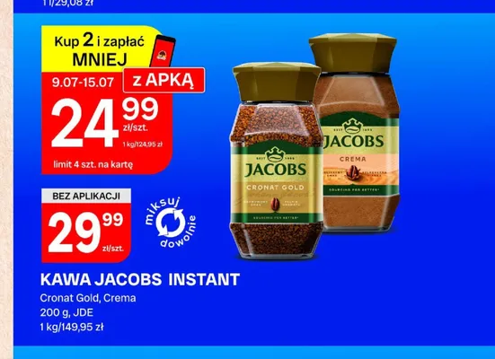 Kawa rozpuszczalna Jacobs Crema promocja w Chorten