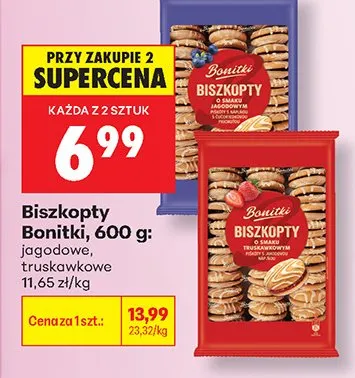 Biszkopty jagodowe Bonitki promocja w Biedronka