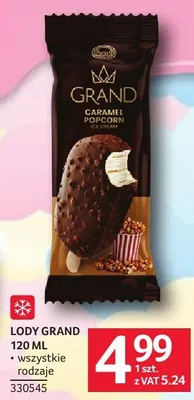 Lody Grand Caramel Popcorn wszystkie rodzaje promocja w Selgros