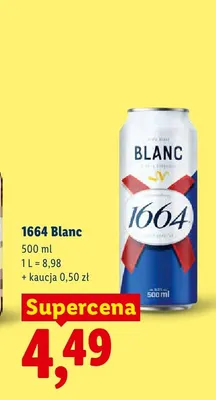 Piwo 1664 Blanc promocja w Lidl