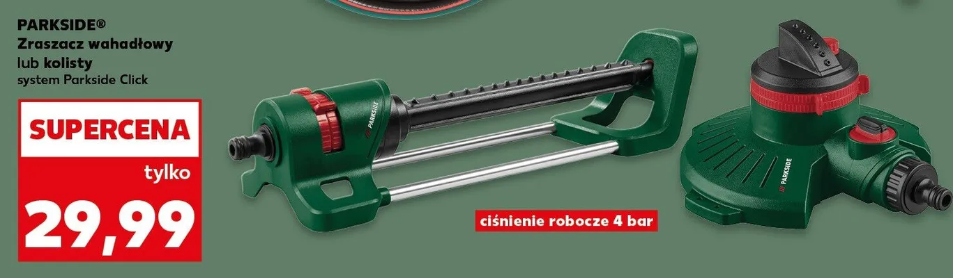 Zraszacz wahadłowy lub kolisty system Parkside Click promocja w Kaufland