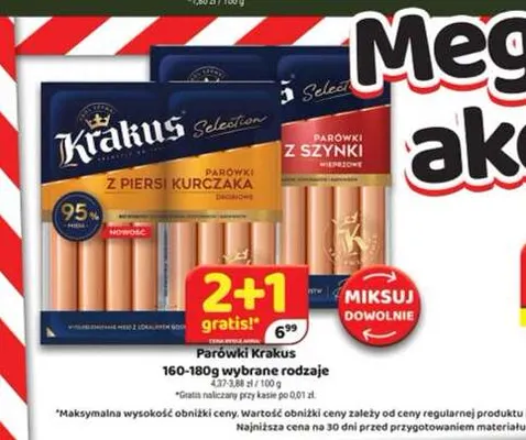 Parówki Krakus promocja w Delfin
