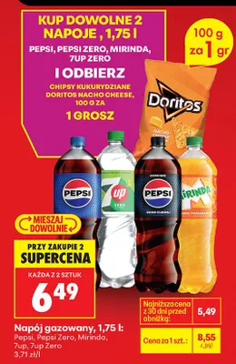 Napój gazowany Mirinda 1,75 l promocja w Biedronka