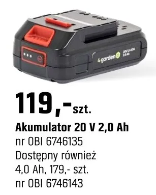 Akumulator 20 V 2,0 Ah promocja w OBI