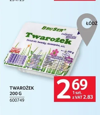 Twarożek Bruser promocja w Selgros