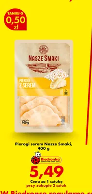 Pierogi z serem Nasze Smaki promocja w Biedronka