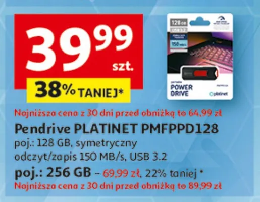 Pendrive PLATINET PMFPPD128 promocja w Auchan