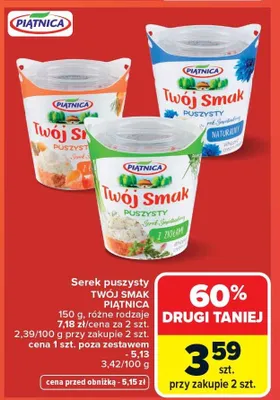 Serek puszysty twój smak promocja w Carrefour Market