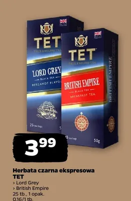 Herbata czarna ekspresowa Lord Grey promocja w Netto