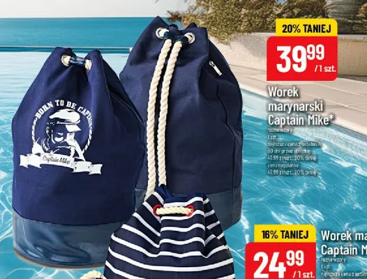 Worek marynarski Captain Mike promocja w POLOmarket