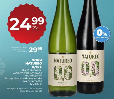 Wino białe Muscat, czerwone Moscatel de Alejandria/Syrah, Garnacha promocja w Duży Ben