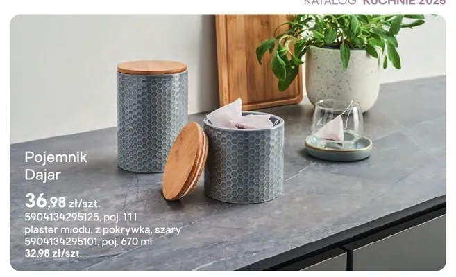 Pojemnik Dajar plaster miodu z pokrywką szary 670ml promocja w Castorama
