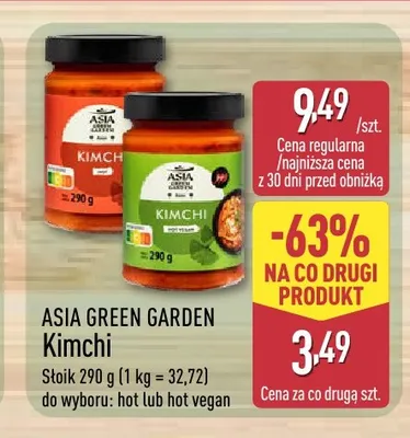 Kimchi hot Asia Green Garden promocja w Aldi