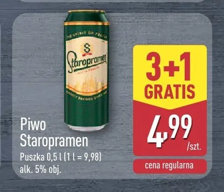 Piwo Staropramen promocja w Aldi