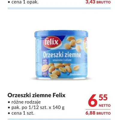 Orzeszki ziemne Felix promocja w Makro