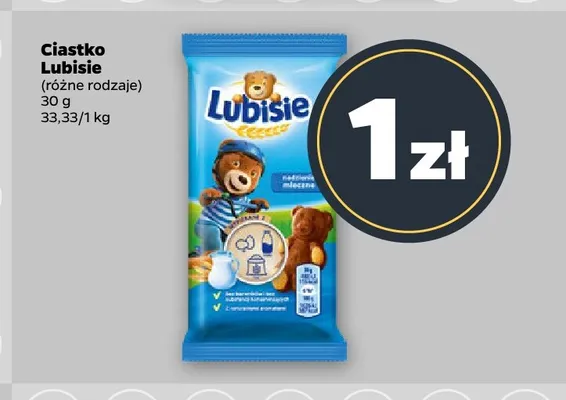 Ciastko Lubisie mleczne promocja w Netto