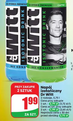 Napój izotoniczny Dr Witt Iso Hydro Premium promocja w Dino