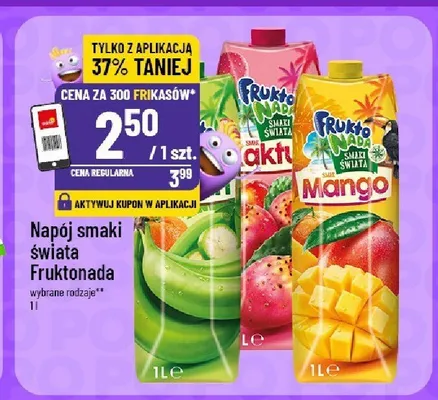 Napój smaki świata Fruktonada Mango promocja w POLOmarket