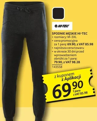 Spodnie męskie Hi-Tec rozmiary M-3XL 143558 promocja w Selgros