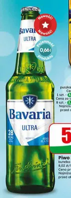 Piwo Bavaria Ultra butelka bezzwrotna promocja w Dino