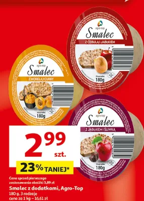 Smalec z cebulą i jabłkiem Agro-Top promocja w Auchan