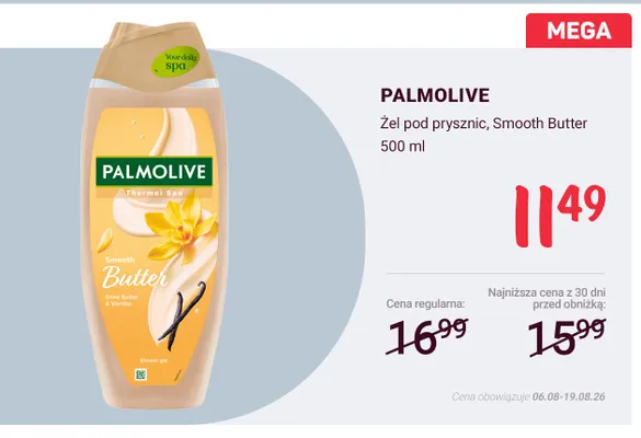 Żel pod prysznic Palmolive Thermal Spa Smooth Butter promocja w Rossmann